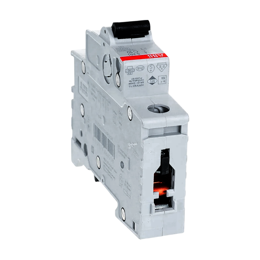 Автоматический выключатель S201 C10, 1-полюсный, 10А, 6kA (хар-ка C) ABB, 2CDS251001R0104