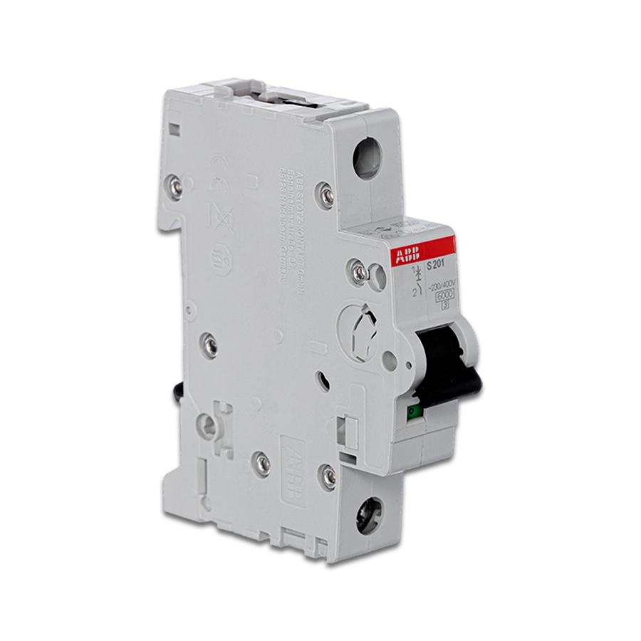 Автоматический выключатель S201 C16, 1-полюсный, 16А, 6kA (хар-ка C) ABB, 2CDS251001R0164
