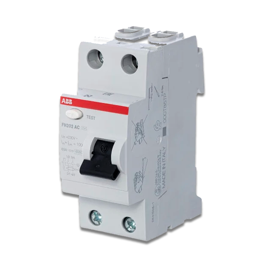 Блок утечки тока 2-полюсный FH202 AC-25/0,03, 25А, 30mA (УЗО) ABB, 2CSF202004R1250